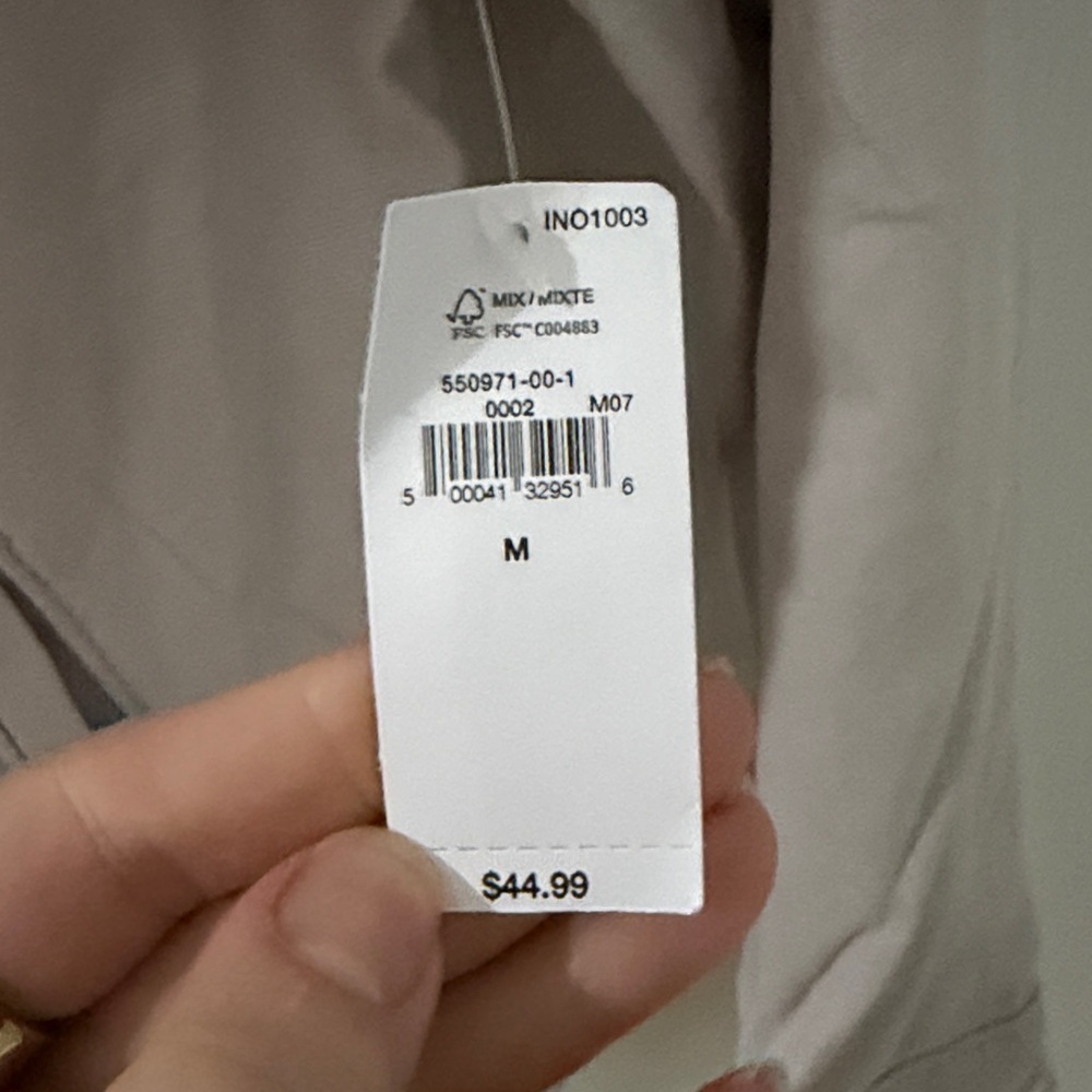 NWT Old Navy Light Taupe Asymmetrical Zip Moto Jacket medium - Picture 3 of 5